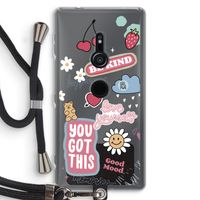 Positivity: Sony Xperia XZ2 Transparant Hoesje met koord