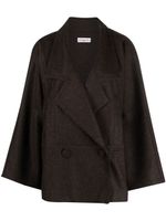 Veronique Leroy blazer trapèze à boutonnière croisée - Marron