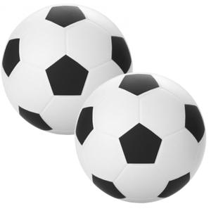 Stressbal voetbal - 2x - 6 cm - knijpbal - verbeter de focus