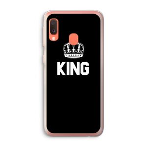 King zwart: Samsung Galaxy A20e Transparant Hoesje