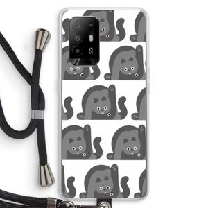 Cats: Oppo A94 5G Transparant Hoesje met koord