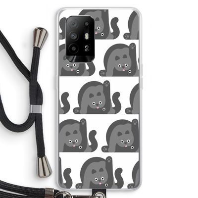 Cats: Oppo A94 5G Transparant Hoesje met koord