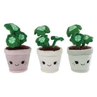 Plant pluche klavertje-4 3ass 19 cm - Van der leeden