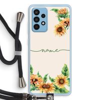 Zonnebloemen: Samsung Galaxy A52 Transparant Hoesje met koord