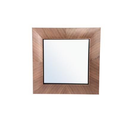 Gezzy Natuurlijke Houten Spiegel Krul Frame Vierkant