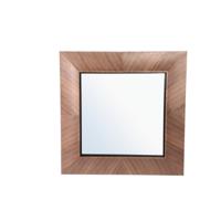 Gezzy Natuurlijke Houten Spiegel Krul Frame Vierkant