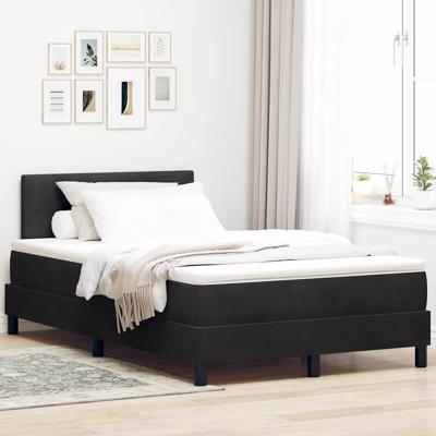 Boxspringbed met Matras met matras Zwart 120 x 190 cm Stof