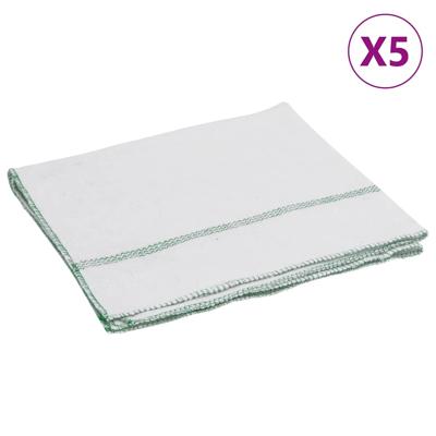 VidaXL Reinigingsdoeken 5 st gestreept 50x60 cm wit en groen