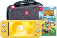 Nintendo Switch Lite Geel + Animal Crossing New Horizons + Bigben Beschermtas - thumbnail