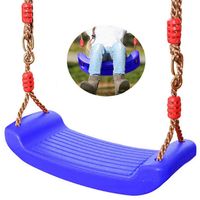 Tuinschommel voor kinderen / kinderschommel met touwen max 100kg blauw 44cm x 17cm - thumbnail