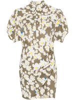 MSGM robe à fleurs en all over - Vert - thumbnail