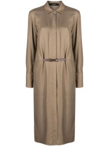 JOSEPH robe-chemise Daval à taille ceinturée - Marron