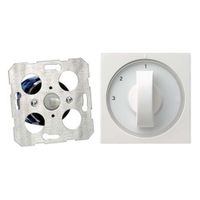 Gira ventilatorschakelaar 1-2-3 met draaiknop zuiverwit glanzend