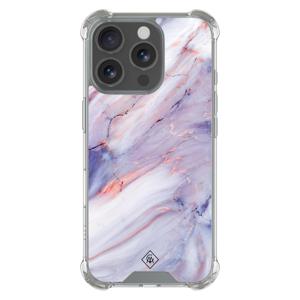 iPhone 16 Pro shockproof hoesje - Marmer paars