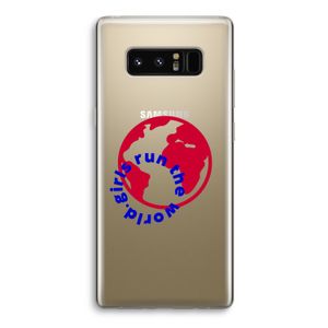 Run The World: Samsung Galaxy Note 8 Transparant Hoesje