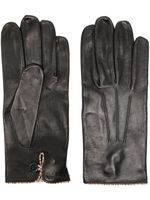 Paul Smith striped trim leather gloves - Noir - thumbnail