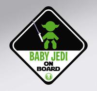 Jedi baby aan boord sticker - thumbnail