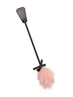Fleur Du Mal cravache à détail de plumes - Noir