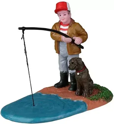 Lemax gone fishin' kerstdorp figuur type 2 Vail Village 2022