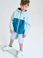 Windjack colorblock voor jongens blauwgroen Windjack colorblock voor jongens blauwgroen