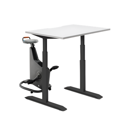 LifeSpan Ampera Bike Desk Space Grey with Standing Desk