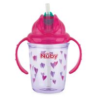 Nuby Antilekbeker 240ml roze 12+ maanden (1 st)