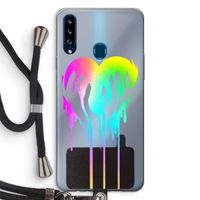 Hold My Heart: Samsung Galaxy A20s Transparant Hoesje met koord