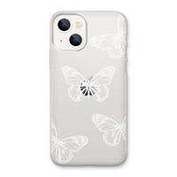 White butterfly: iPhone 13 Transparant Hoesje