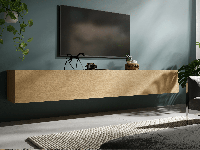 Tv-meubel KINGSTON 2 klapdeuren 210 cm eik