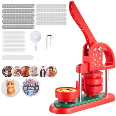 VEVOR Button Machine Button Making Machine 58mm Pinmaker Rond 100 Button Onderdelen Rood