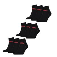 Levi's Quarter Sokken 9-pack Batwing Logo Zwart-35/38
