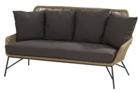 Ramblas living bench 2.5 seaters Taupe with 5 cushions - thumbnail