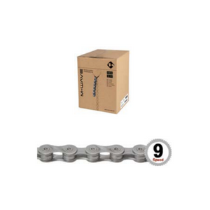M-Wave ketting 9 speed 1/2x11/128, grijs. 15m op rol, incl 10 verbindingsschakels