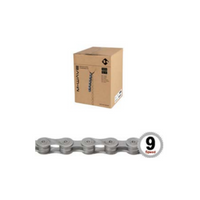 M-Wave ketting 9 speed 1/2x11/128, grijs. 15m op rol, incl 10 verbindingsschakels