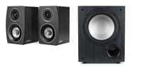 Jamo: Combinatie Pack C 912 Subwoofer + C 93 II Boekenplank Speakers - Zwart