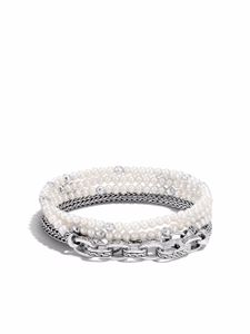 John Hardy bracelet multi-tours Classic Chain en argent et perles