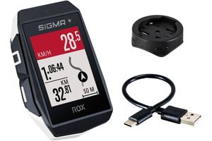 Sigma Rox 11.1 evo gps zw/wit standaard stuurhouder + usb-c laadkabel