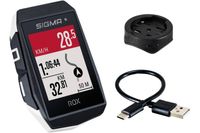 Sigma Rox 11.1 evo gps zw/wit standaard stuurhouder + usb-c laadkabel - thumbnail