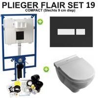 Plieger Flair Compact O'novo set19 Zwart/Wit (meerprijs €30,00)