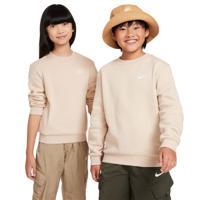 Nike Sportswear Club Fleece Crew Sweater Kids Lichtbeige Wit Nike Sportswear Club Fleece Crew Sweater Kids Lichtbeige Wit