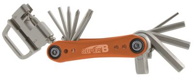 SuperB Multitool tb-fd40 17 functies 73 x 45 mm rvs oranje