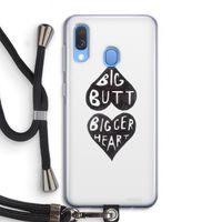 Big butt bigger heart: Samsung Galaxy A40 Transparant Hoesje met koord Big butt bigger heart: Samsung Galaxy A40 Transparant Hoesje met koord