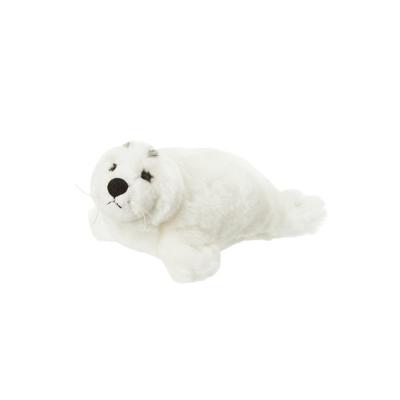Nature Plante Pluche zeehond - knuffel - zachte pluche stof - wit - 16 cm - zeedieren knuffel