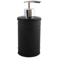 MSV Zeeppompje/dispenser - Industrial - metaal - zwart - 7.5 x 17 cm - 250 ml   -