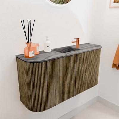 Toiletmeubel Mondiaz Joya Dlux | 83.2 cm | Meubelkleur Dusk | Faye wastafel Sombra Wasbak Midden | 1 kraangat