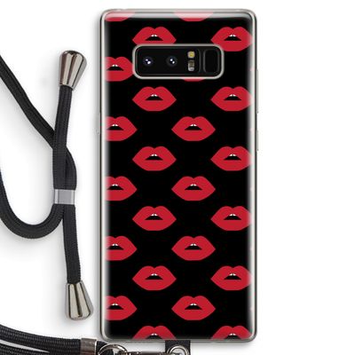 Lips: Samsung Galaxy Note 8 Transparant Hoesje met koord