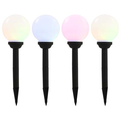 VidaXL Led-solarlampen rond 15 cm rgb 4 st