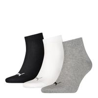 Puma sokken Quarter wit-zwart-grijs 3-pack-43/46