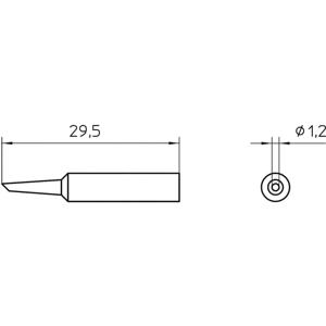 Weller XNT 4 Soldeerpunt Ronde vorm, afgeschuind 45° Grootte soldeerpunt 1.2 mm Inhoud: 1 stuk(s)