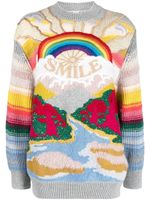 Stella McCartney pull Festive Smile en maille intarsia - Gris - thumbnail